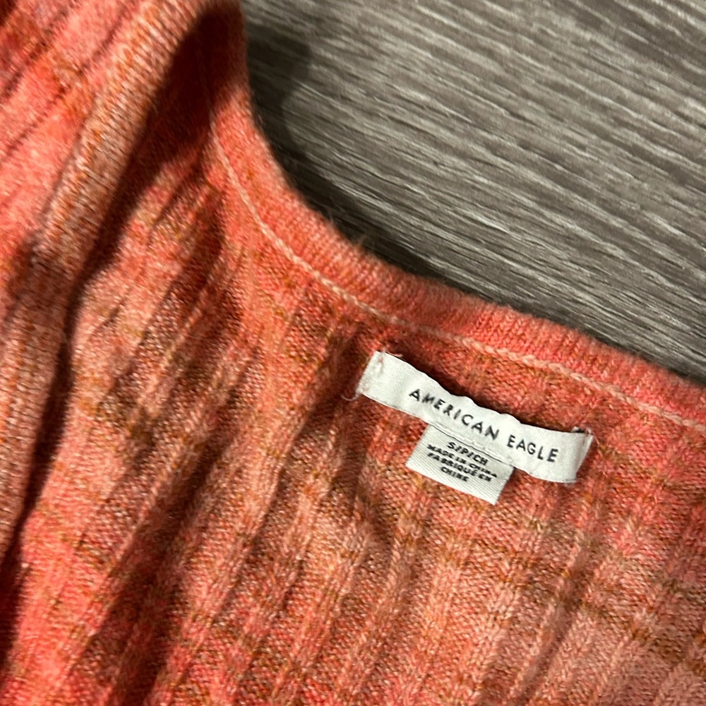 American Eagle Rustic Ribbed Wrap Top - image 3